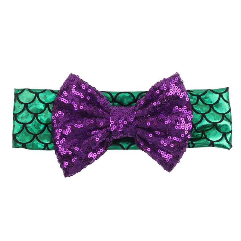 Travel Accessories For 10 Year Old Girl - ที่คาดผมนางเงือกสำหรับเด็กผู้หญิง แฟชั่น 2026 โบว์ประดับกลิตเตอร์ขนาดใหญ่ ที่คาดผมเด็ก ของขวัญงานปาร์ตี้ธีมนางเงือก