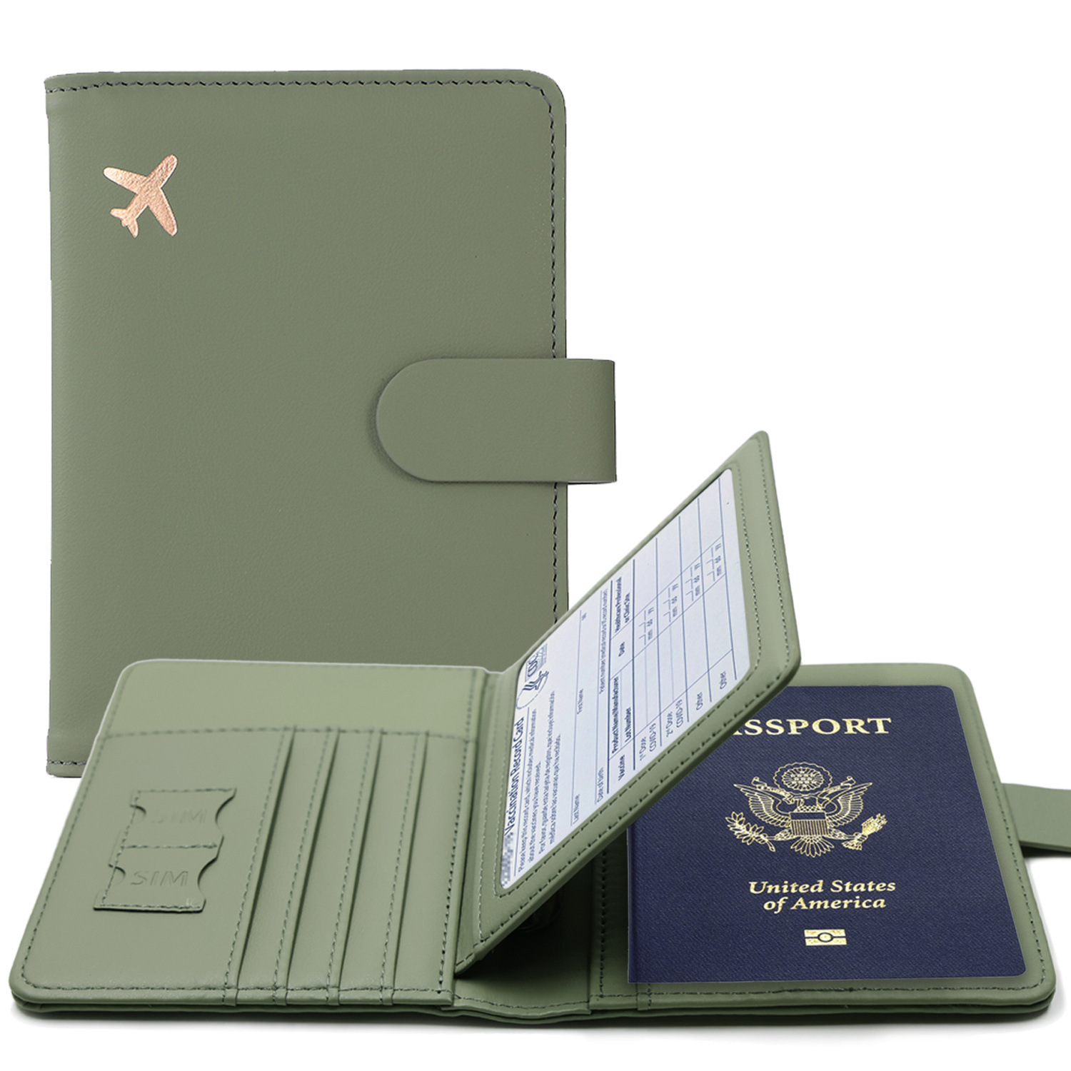 Travel Accessories Passport Holder - ปกหนังสือเดินทาง RFID กรณีผู้ถือหนังสือเดินทางกระเป๋าสตางค์หนังสือเดินทางมัลติฟังก์ชั่น ID ผู้ถือบัตรเครดิตกระเป๋าสตางค์เดินทางอุปกรณ์เสริมการเดินทาง
