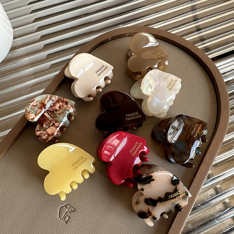 Travel Accessories For Girls - กิ๊บติดผมอะซิเตทขนาดเล็ก 3.5 ซม. รูปหัวใจน่ารัก สำหรับเด็ก ผู้หญิง