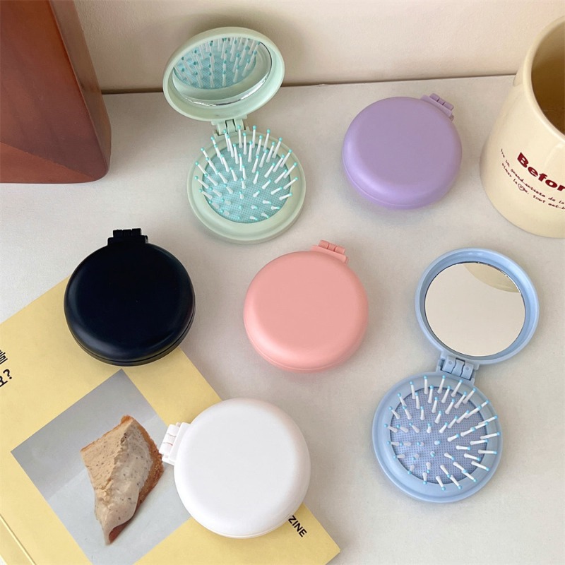 Travel Accessories Kids - 1 ชิ้น Mini แบบพกพา Hairbrush เด็กสาวเรียบง่ายสีทึบแฟชั่นหวีนวดสําหรับเด็กอุปกรณ์เสริมผม