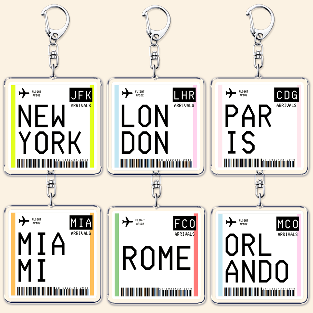 Travel Accessories New York - พวงกุญแจเดินทางเครื่องบินตั๋วขึ้นเครื่องพวงกุญแจลอนดอนปารีสโตเกียวนิวยอร์กใหม่พวงกุญแจสำหรับกระเป๋าเครื่องประดับของขวัญ
