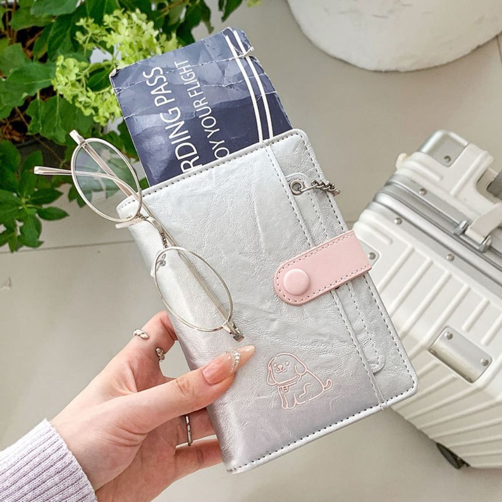 Travel Accessories Passport Holder - กระเป๋าใส่บัตร PU กระเป๋าใส่พาสปอร์ตลายน้องหมาน่ารัก กระเป๋าใส่พาสปอร์ต กระเป๋าเดินทางอเนกประสงค์ กระเป๋าใส่บัตร