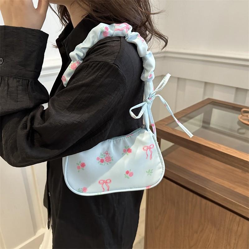 กระเป๋าสะพายไหล่ผ้าแคนวาสลายดอ - Travel Accessories For Girls บทวิจารณ์และราคา
