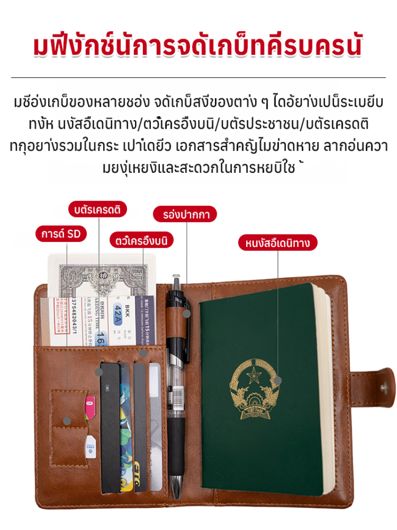 กระเป๋าใส่ของเดินทางอเนกประสงค - Travel Accessories Passport Holder บทวิจารณ์และราคา