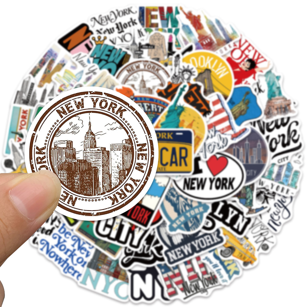 สติกเกอร์ลายการ์ตูนนิวยอร์ก 10 - Travel Accessories New York บทวิจารณ์และราคา