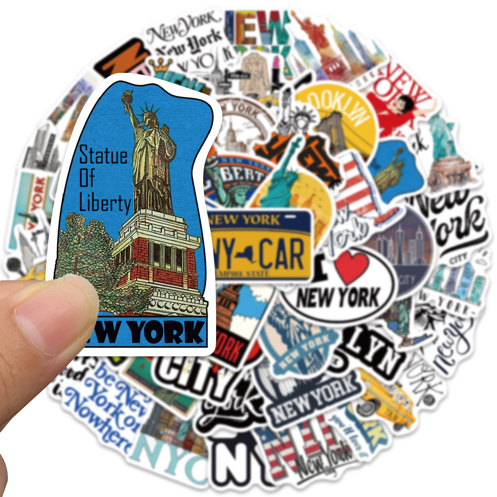 สติกเกอร์ลายการ์ตูนนิวยอร์ก 10 - Travel Accessories New York บทวิจารณ์และราคา