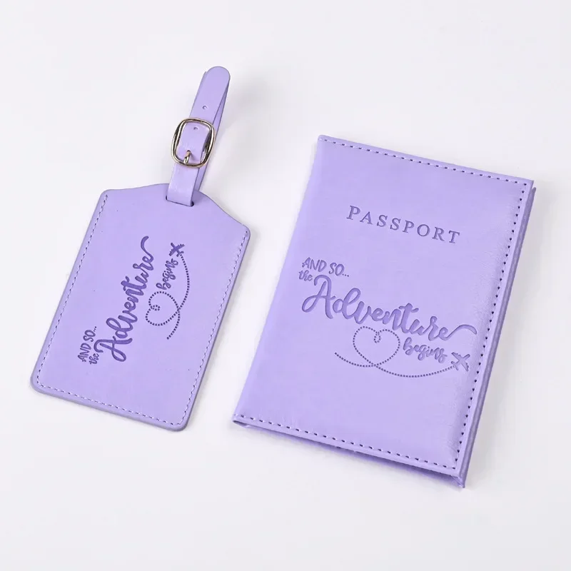 ใหม่สีม่วง PU หนังผู้ถือหนังสื - Travel Accessories Passport Holder บทวิจารณ์และราคา
