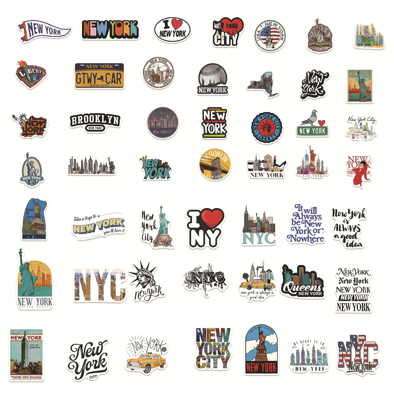 สติกเกอร์น่ารักลายเมืองนิวยอร์ - Travel Accessories New York บทวิจารณ์และราคา
