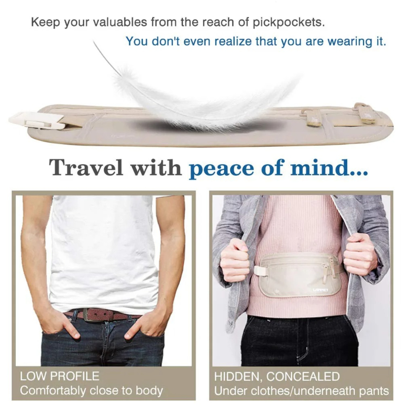 กระเป๋าคาดเอวแบบซ่อนสำหรับใส่พ - Travel Accessories Passport Holder บทวิจารณ์และราคา