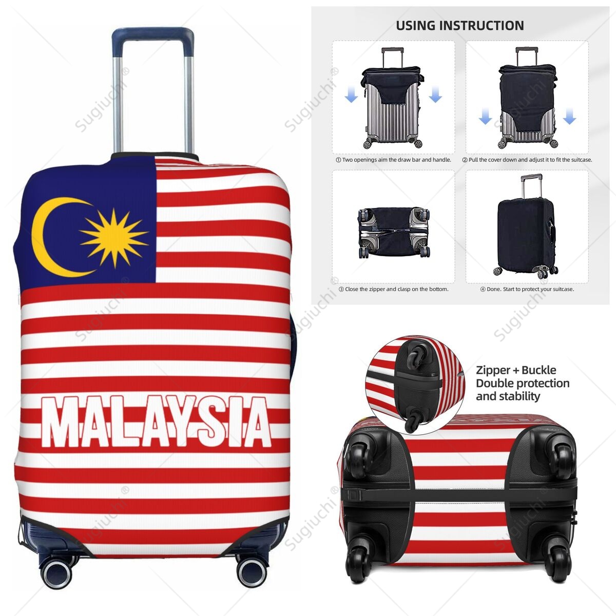 ปลอกคลุมกระเป๋าเดินทางลายธงชาต - Travel Accessories Malaysia บทวิจารณ์และราคา