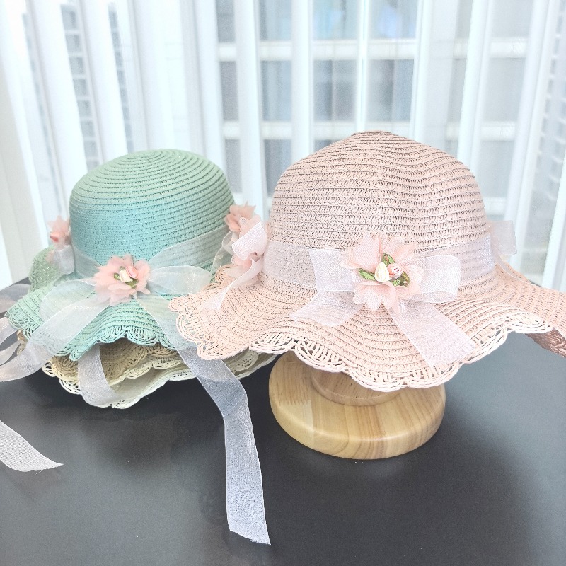 หมวกฟางเด็กผู้หญิง 2 ชิ้น สีพื - Travel Accessories For 10 Year Old Girl บทวิจารณ์และราคา