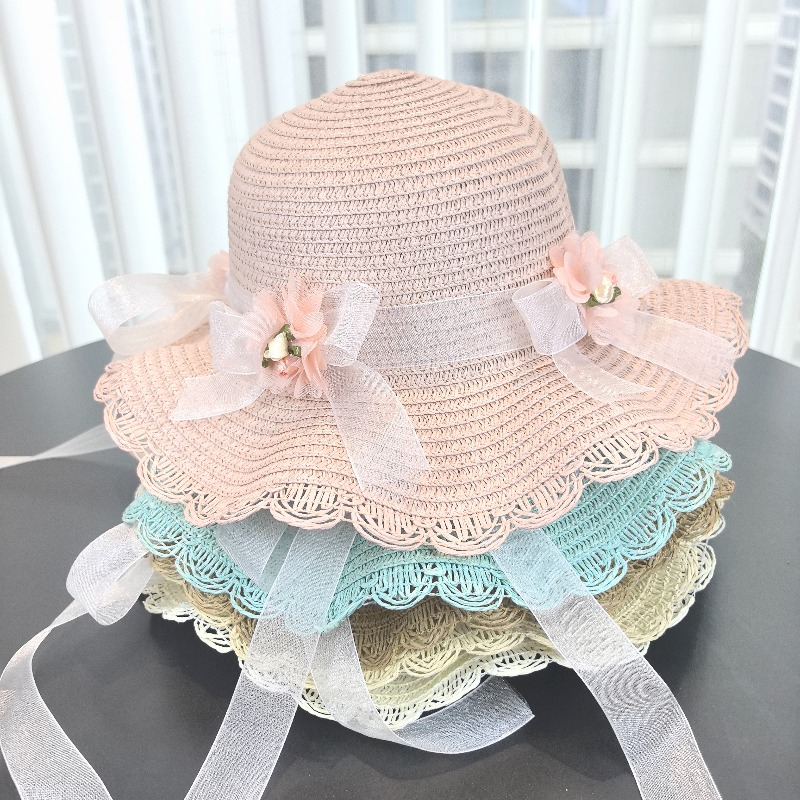 หมวกฟางเด็กผู้หญิง 2 ชิ้น สีพื - Travel Accessories For 10 Year Old Girl บทวิจารณ์และราคา